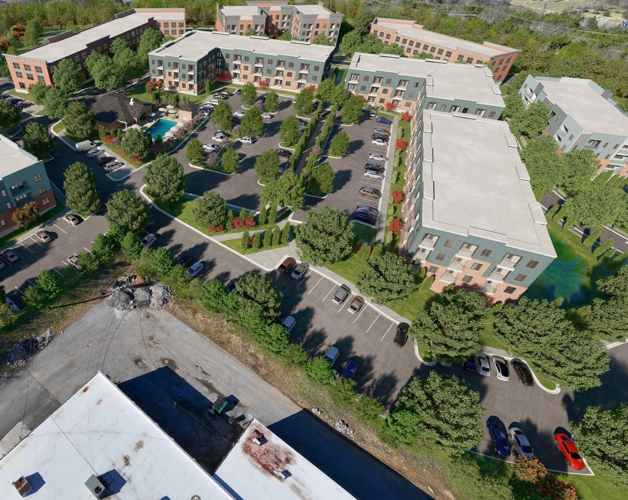 Clarksville Pike Multifamily rendering