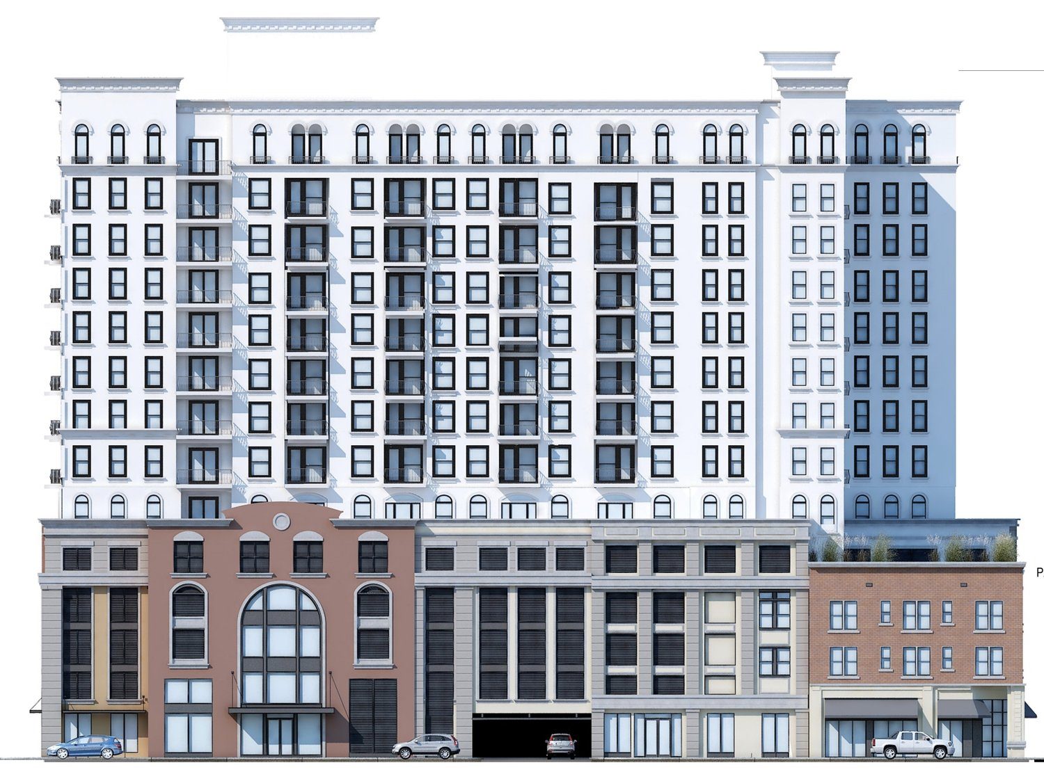 Lofts on Main tower rendering